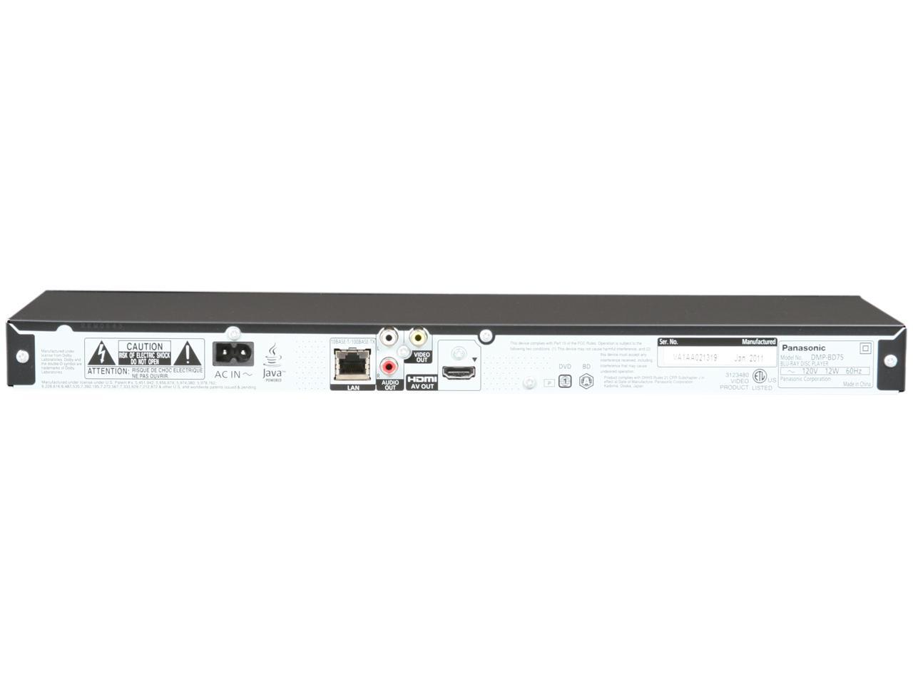Panasonic Bluray Player DMPBD75