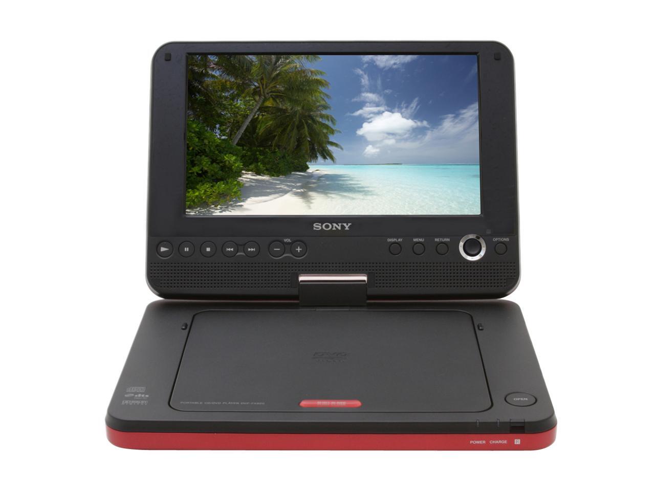 SONY DVPFX820/R 8" Portable DVD Players Red