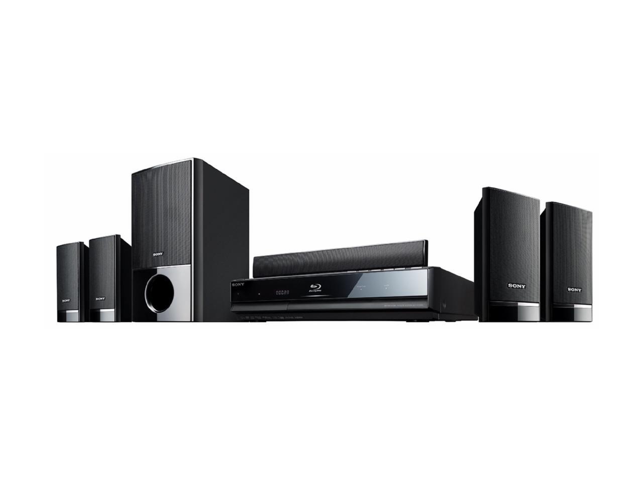 Discontinued by Manufacturer Sony BDVE300 5.1-Channel High-Definition Blu-ray Disc Player/DVD Disc Home theater System Black 