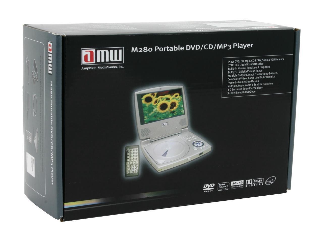 AMW M280 Portable DVD Player W/ 7" 169 LCD