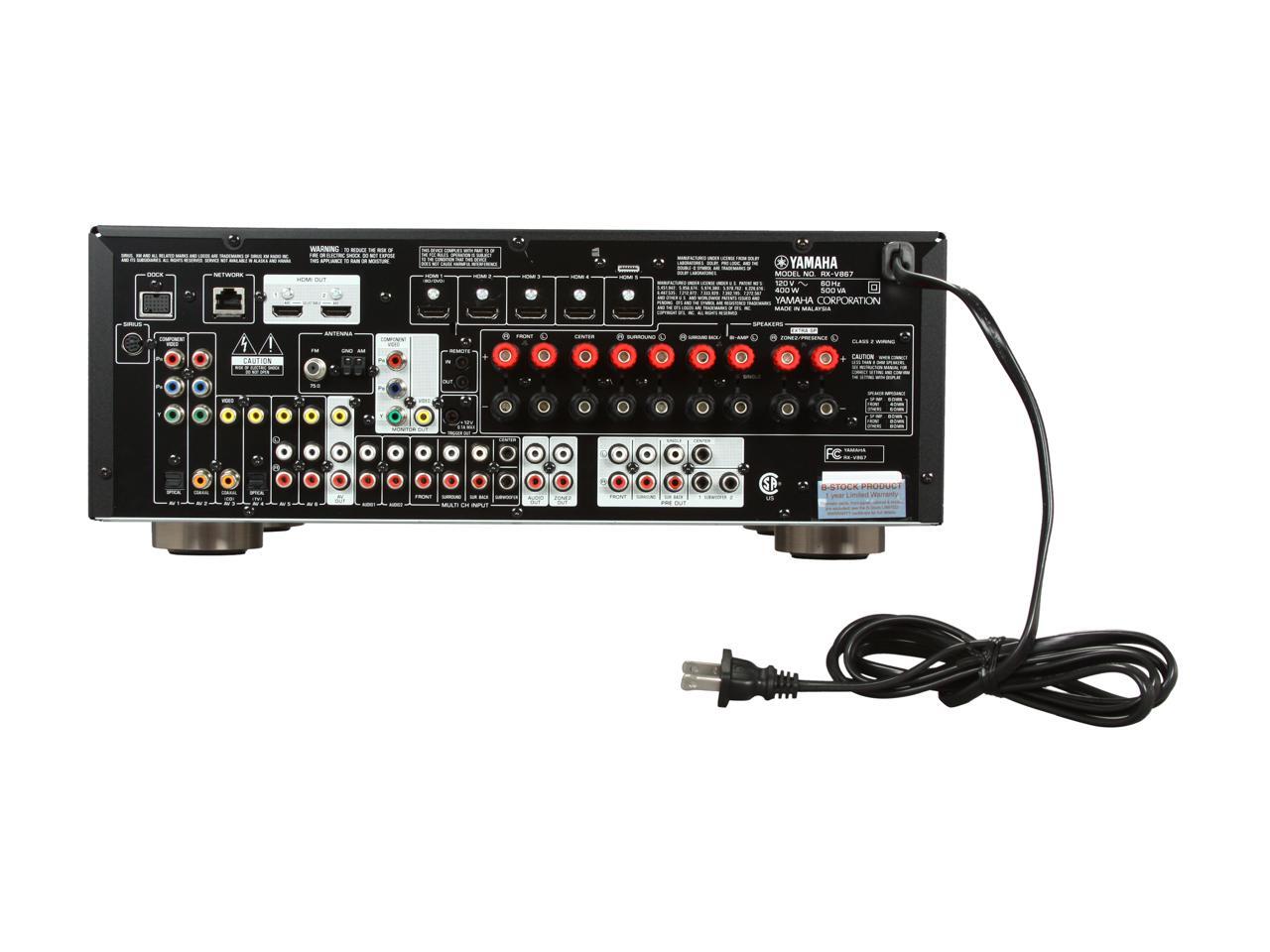 Refurbished YAMAHA RXV867 7.1Channel Digital Home Theater Receiver