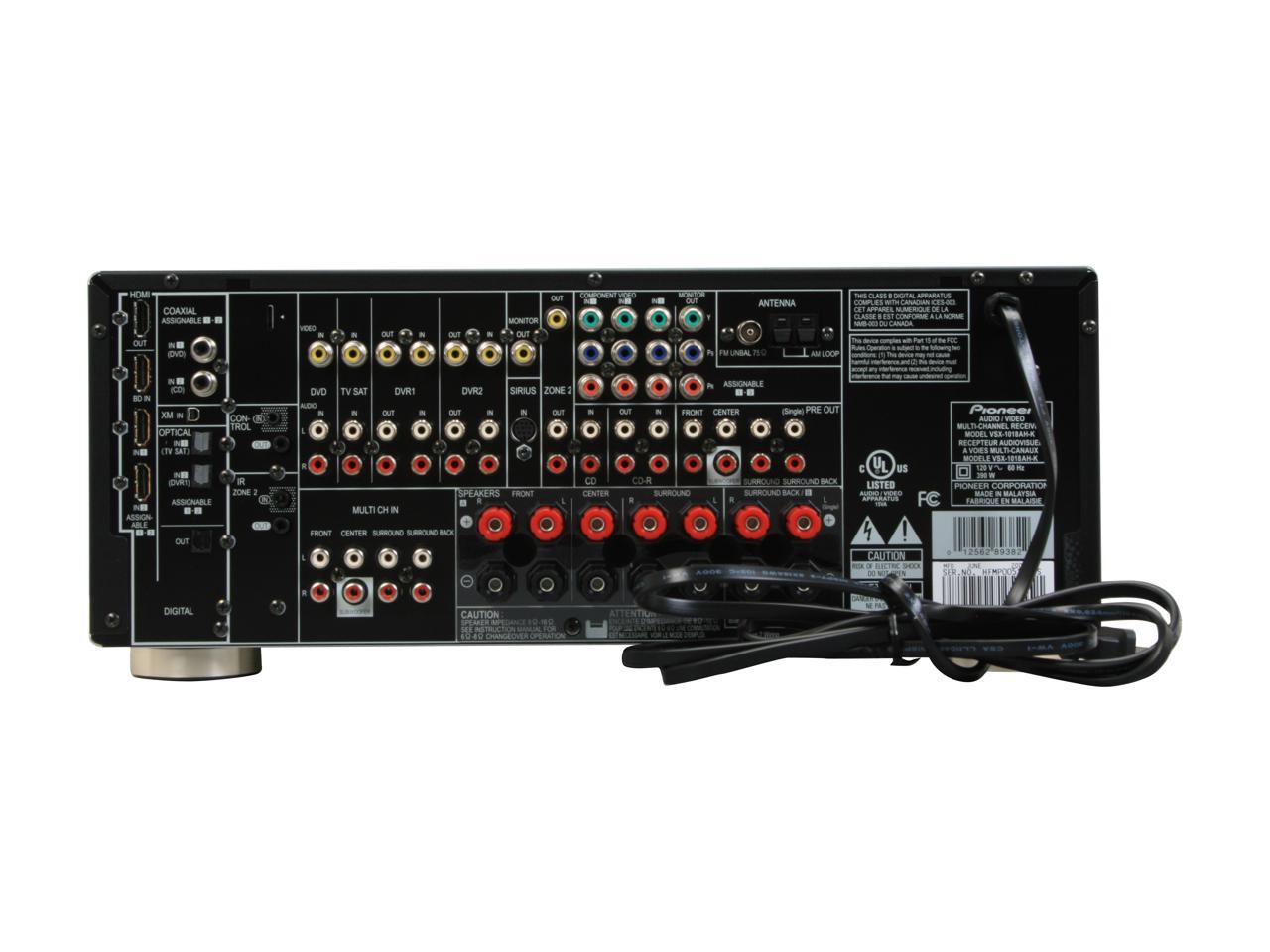 Pioneer VSX-1018AH-K 7.1-Channel A/V Receiver - Newegg.com