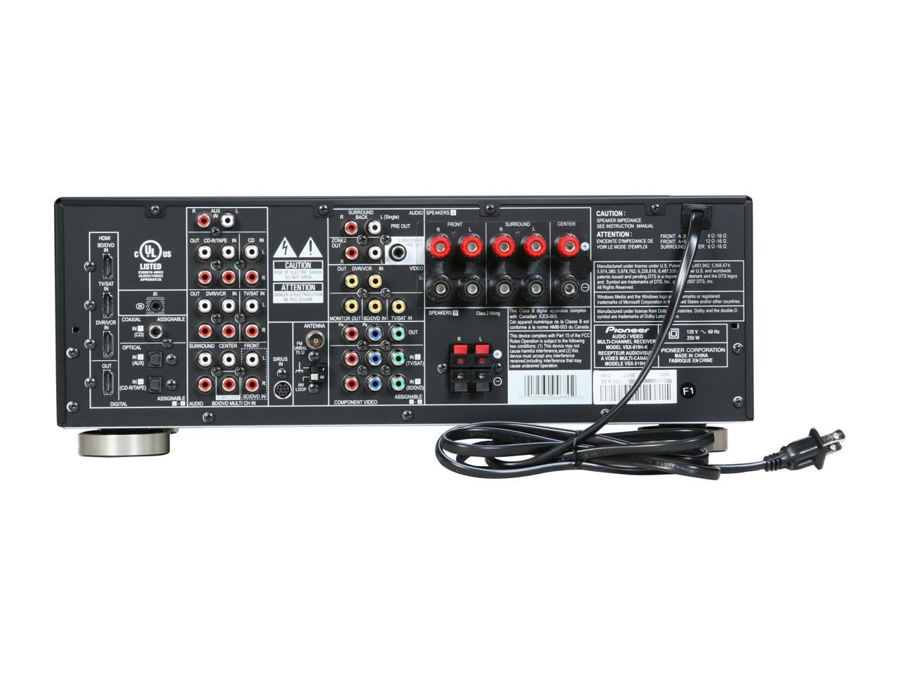 Pioneer vsx 819h k схема