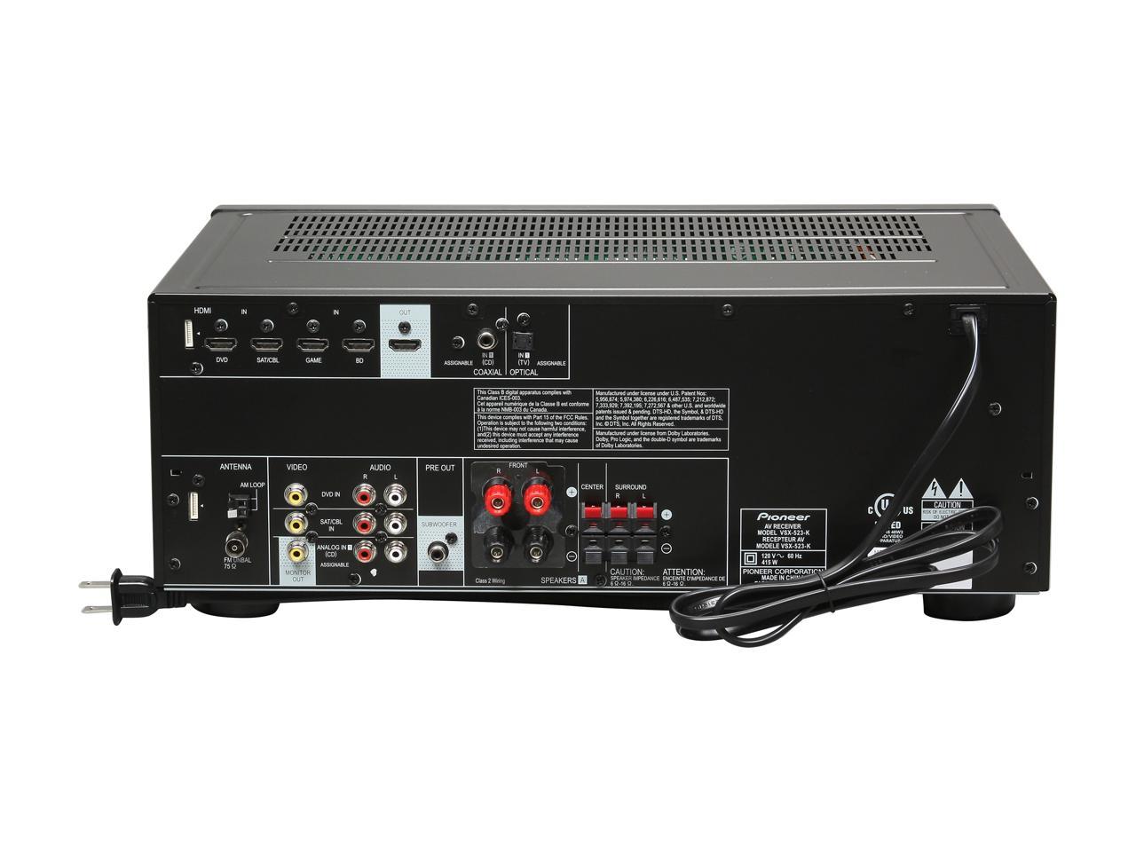 Pioneer VSX523K 5.1Channel Receiver