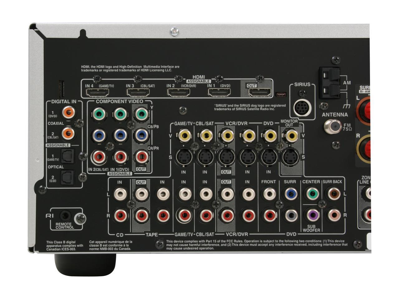 ONKYO TXSR606 7.1Channel Silver Home Theater Receiver