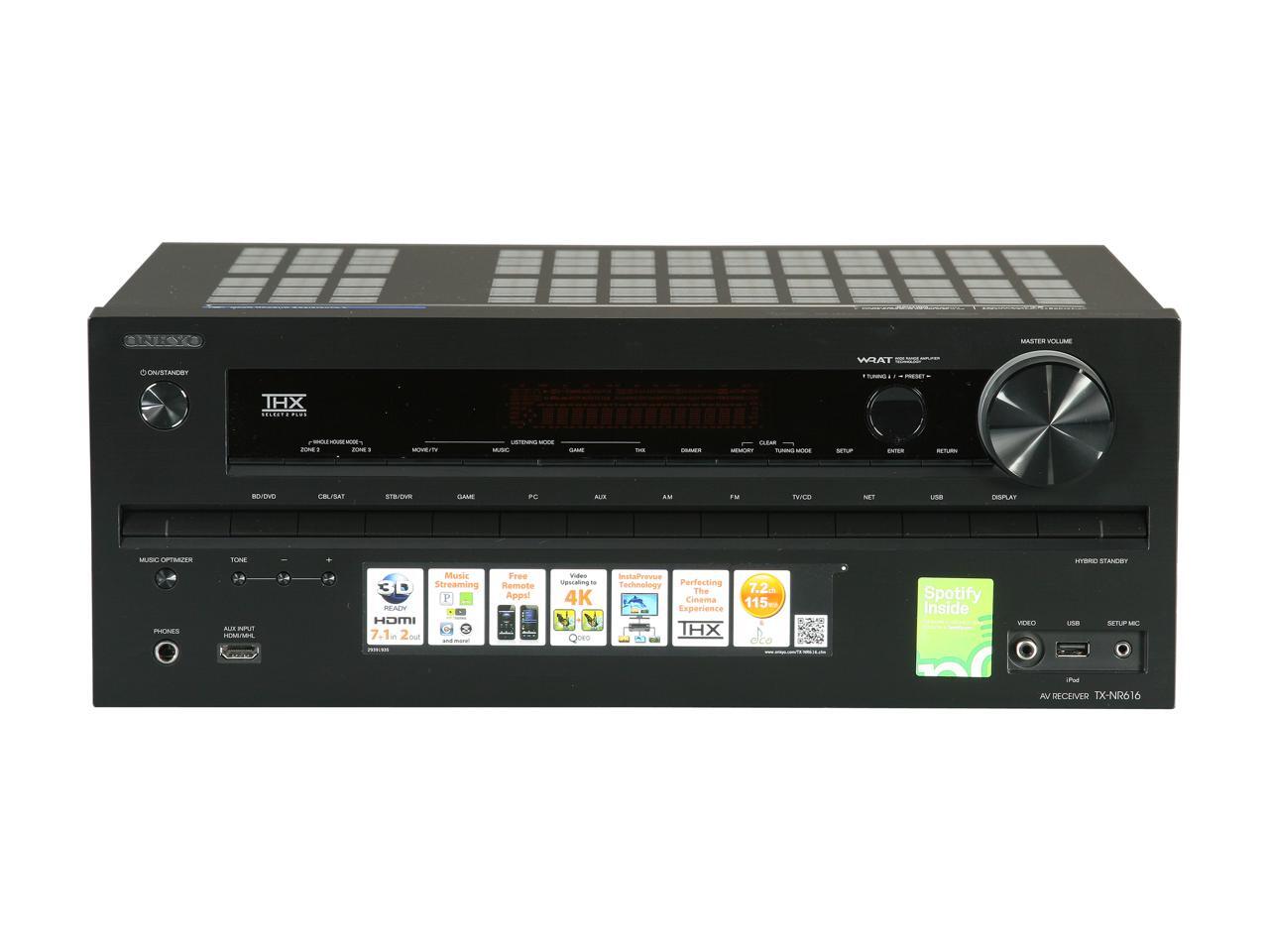 ONKYO TXNR616 7.2Channel THX Certified Network A/V Receiver