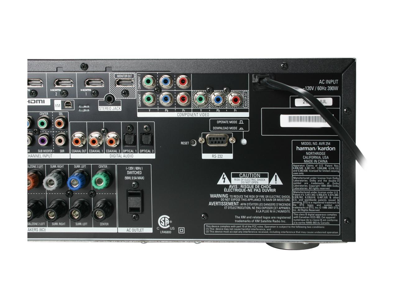 Harman/Kardon AVR 254 7.1Channel 7 x 50W A/V Receiver with HDMI 1.3a