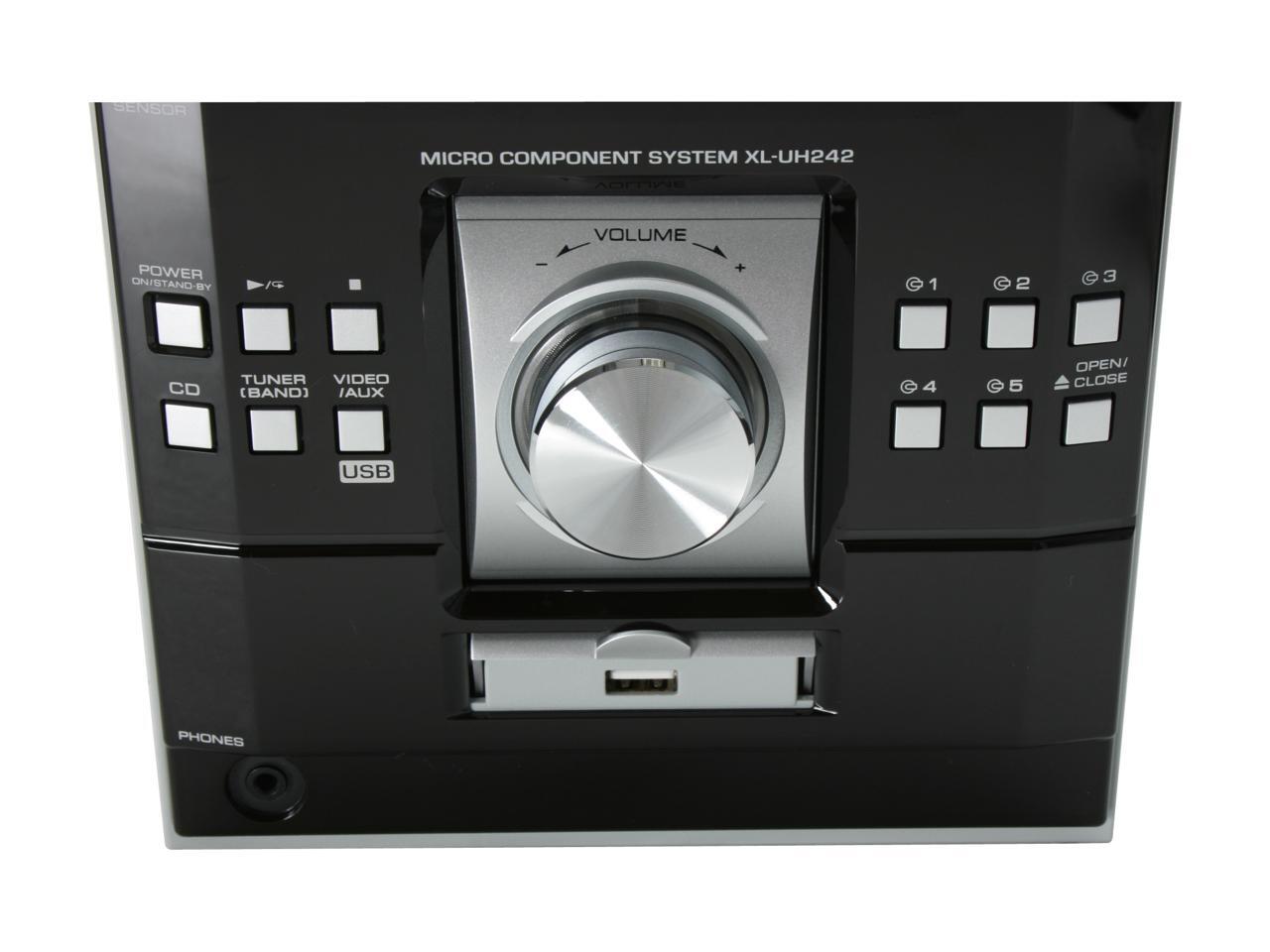 SHARP CD/MP3/Radio 5Disc Changer Shelf System XLUH242