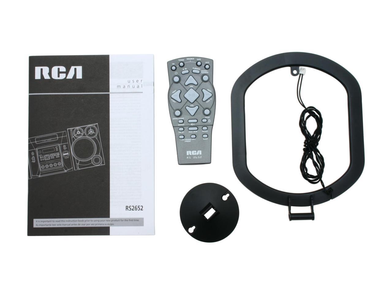 RCA CD/MP3/Radio 5Disc Changer Shelf System RS2652