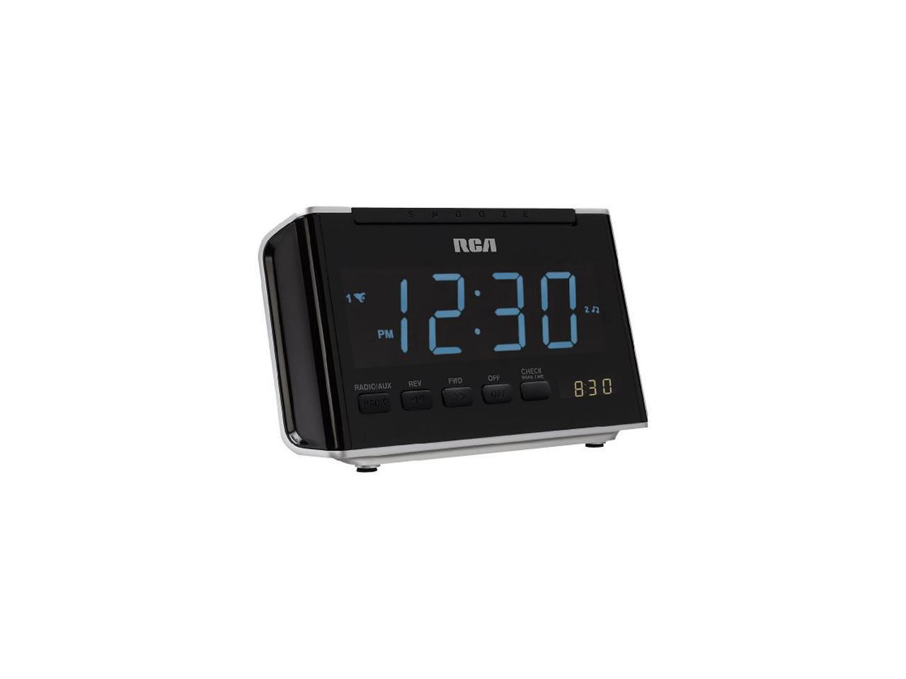 RCA RC46 Dual Alarm Clock Radio With AM/FM Radio