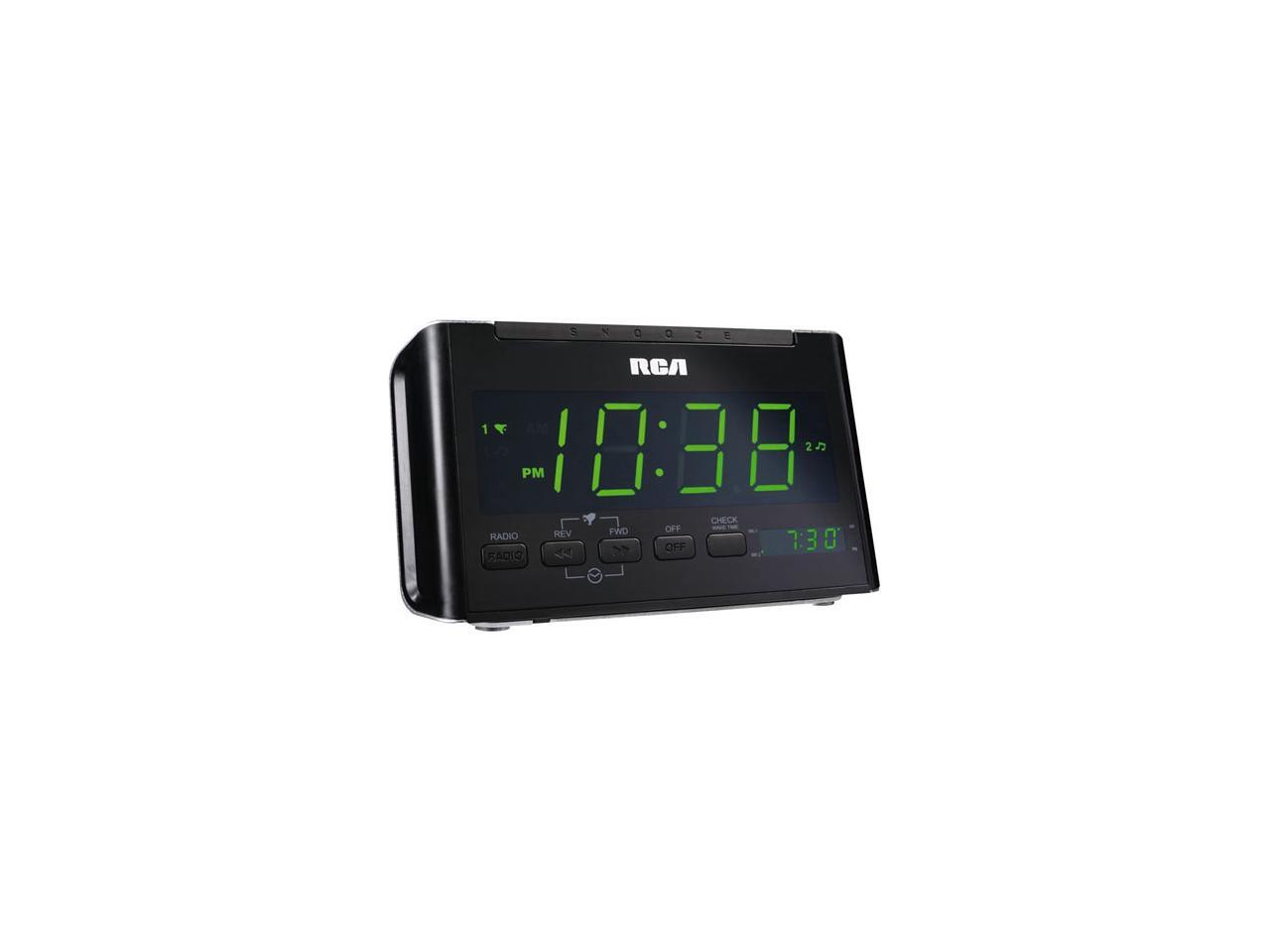 RCA RC40 Dual Alarm Clock Radio With AM/FM Radio