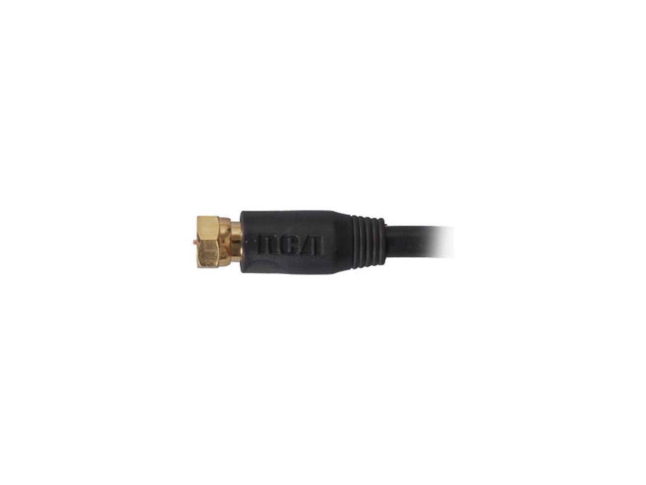 RCA VH625N 25 ft. Digital RG6 Coaxial Cable in Black Color w/ F
