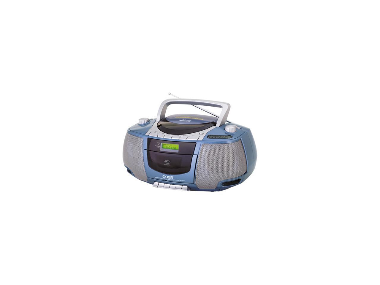 COBY Portable Stereo MP3/CD/Cassette Player with AM/FM Radio MPCD450BLK