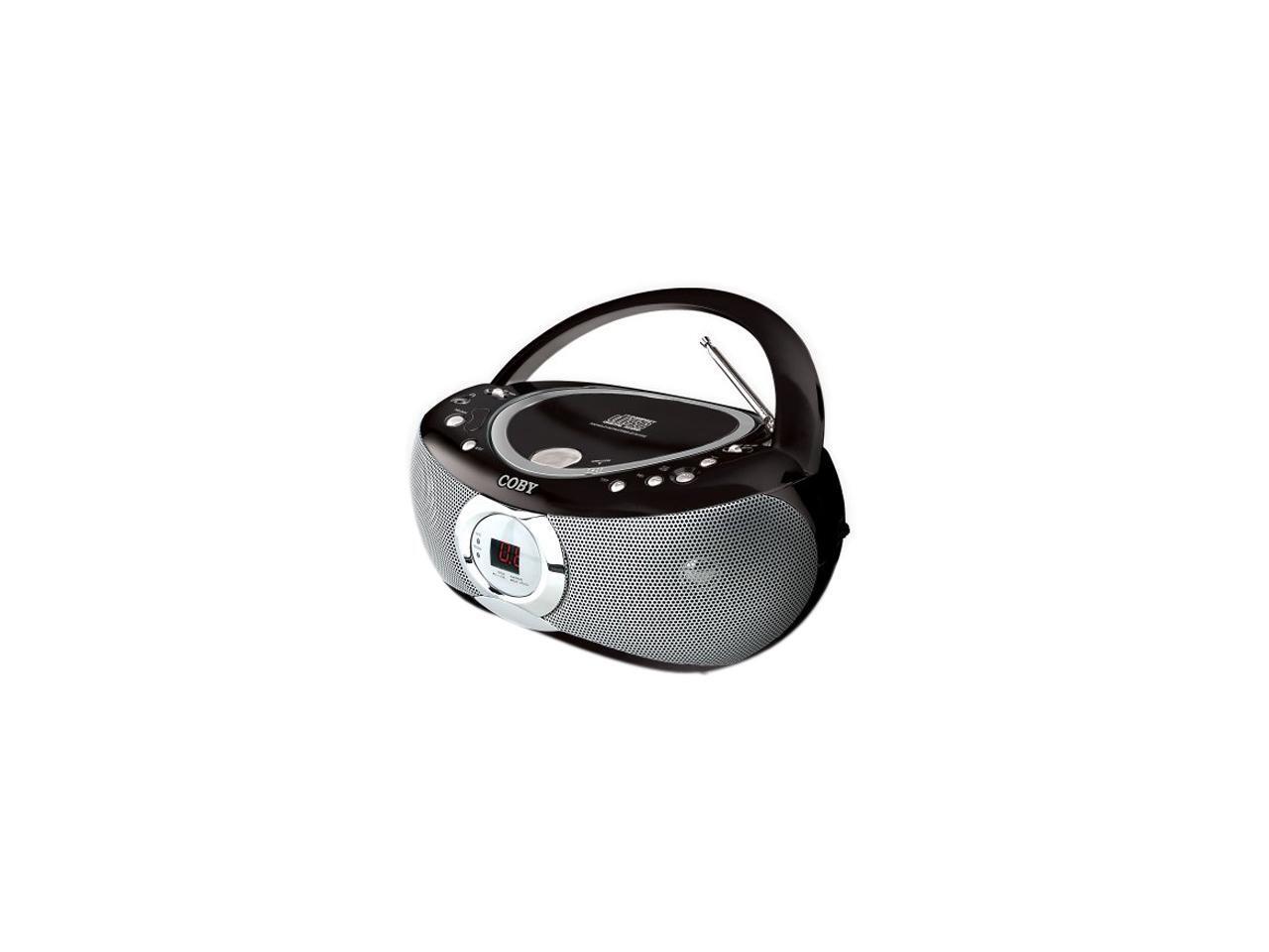 COBY Portable CD Player with AM/FM Stereo and AUX-In Jack (Black ...