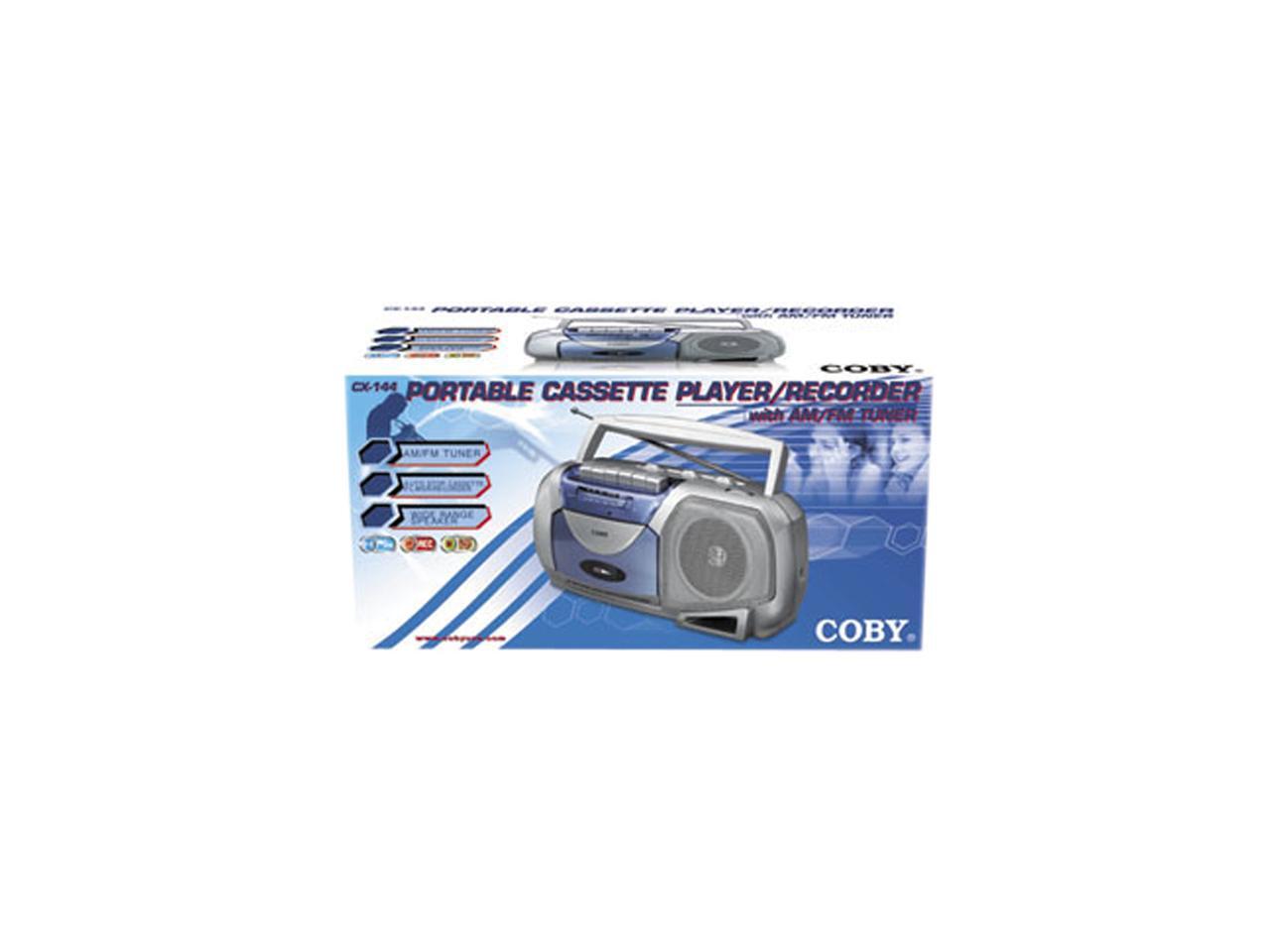 COBY Portable AM/FM Cassette Player/Recorder CX144