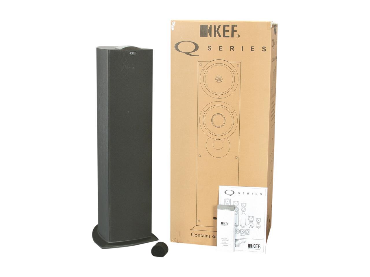Kef Classic Q Series Iq70 Floorstanding Speaker Black Ash Single Newegg Com