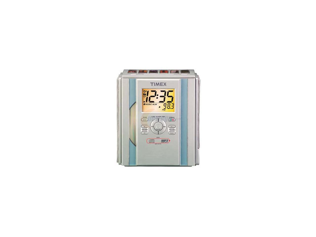 Timex T626S Stereo CD Auto Set Clock Radio with MP3 Linein