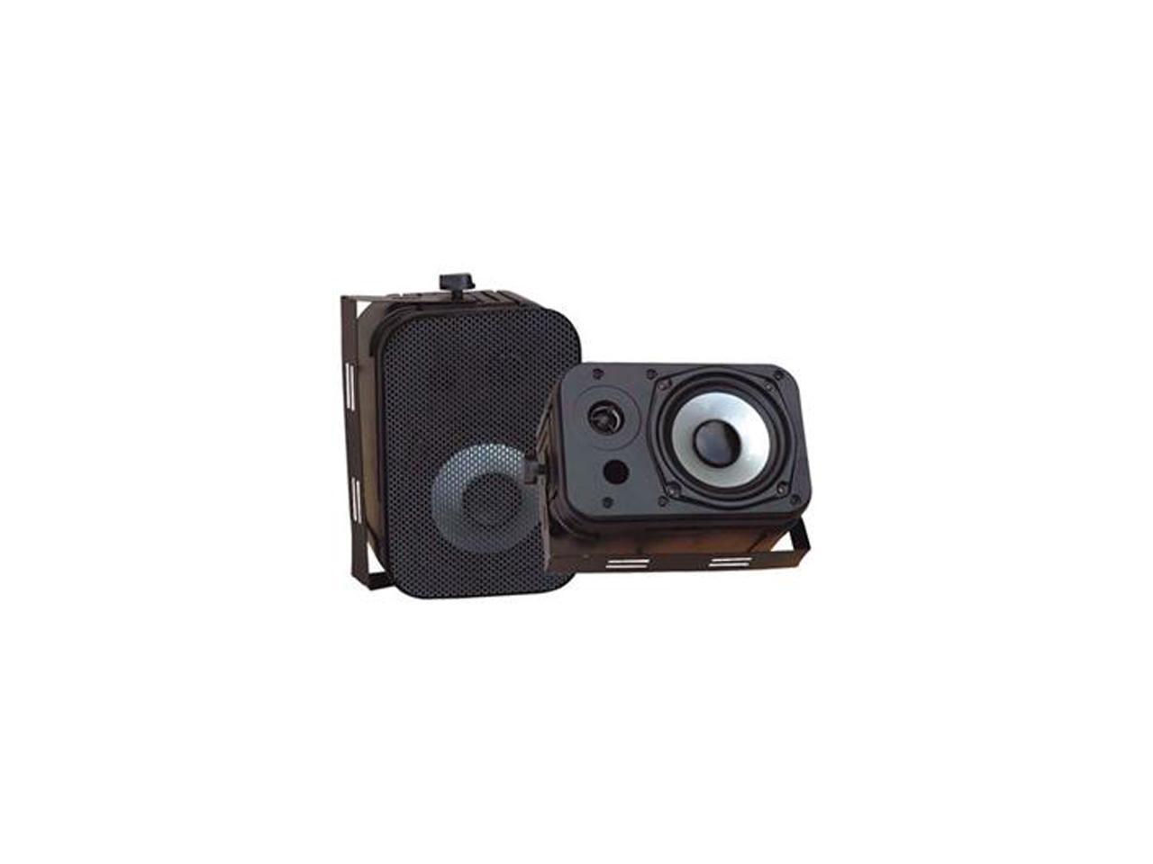 NEW Pyle PDWR40B Pair of 400 Watt 5.25 Indoor/Outdoor Waterproof Speakers Black 