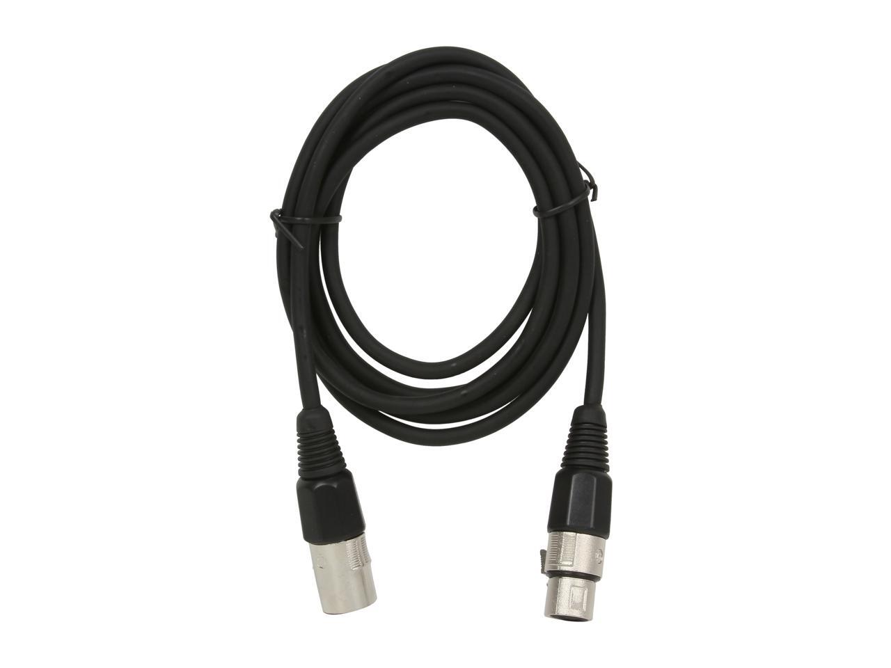 C2G 40059 ProAudio XLR Male to XLR Female Cable, Black (6 Feet, 1.82