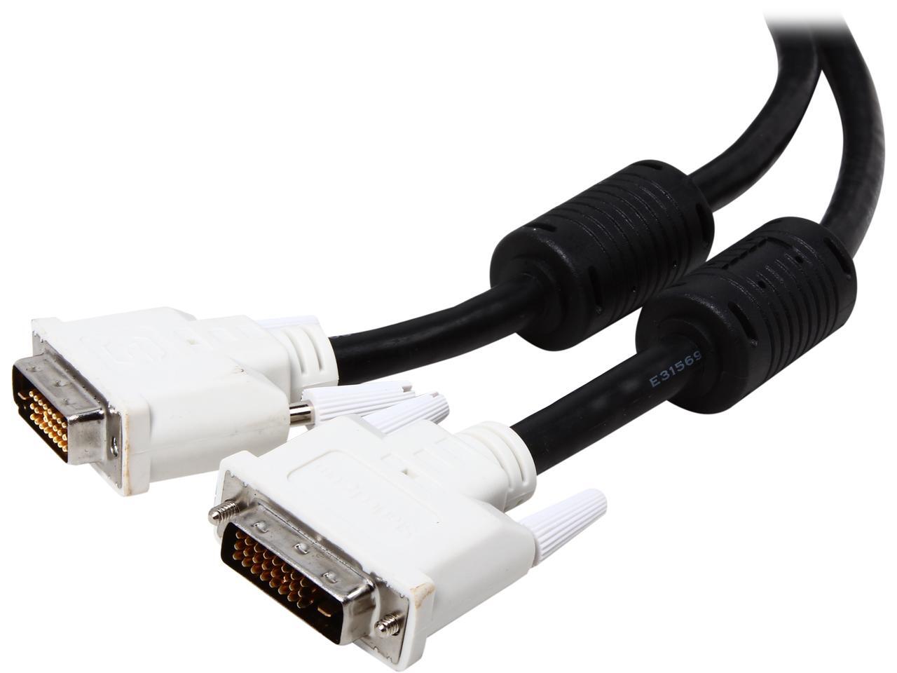 DVIDDMM25 Black & White Male to Male DVID Dual Link Digital Video Monitor Cable