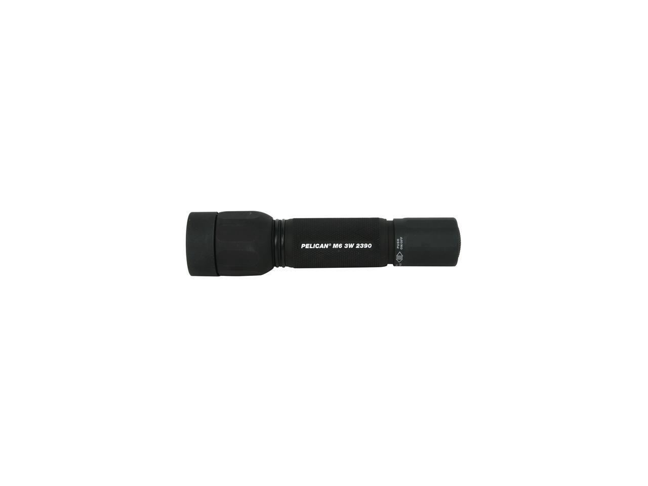 Pelican 2390000110 M6 3W 2390 LED Flashlight, Black