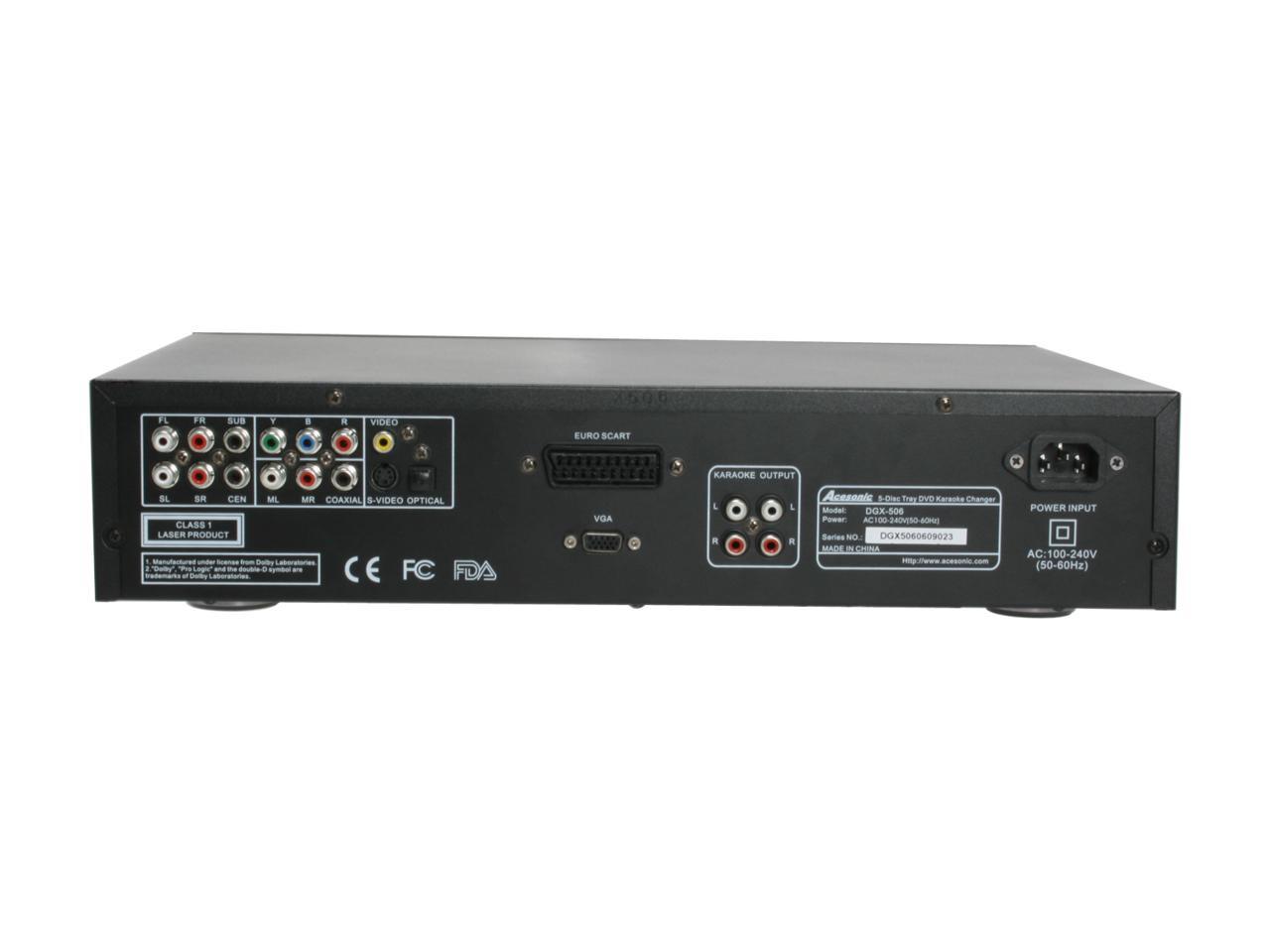 Acesonic DGX-506 5 Tray USB DVD/ VCD/ CDG/ MP4 / WMA ...
