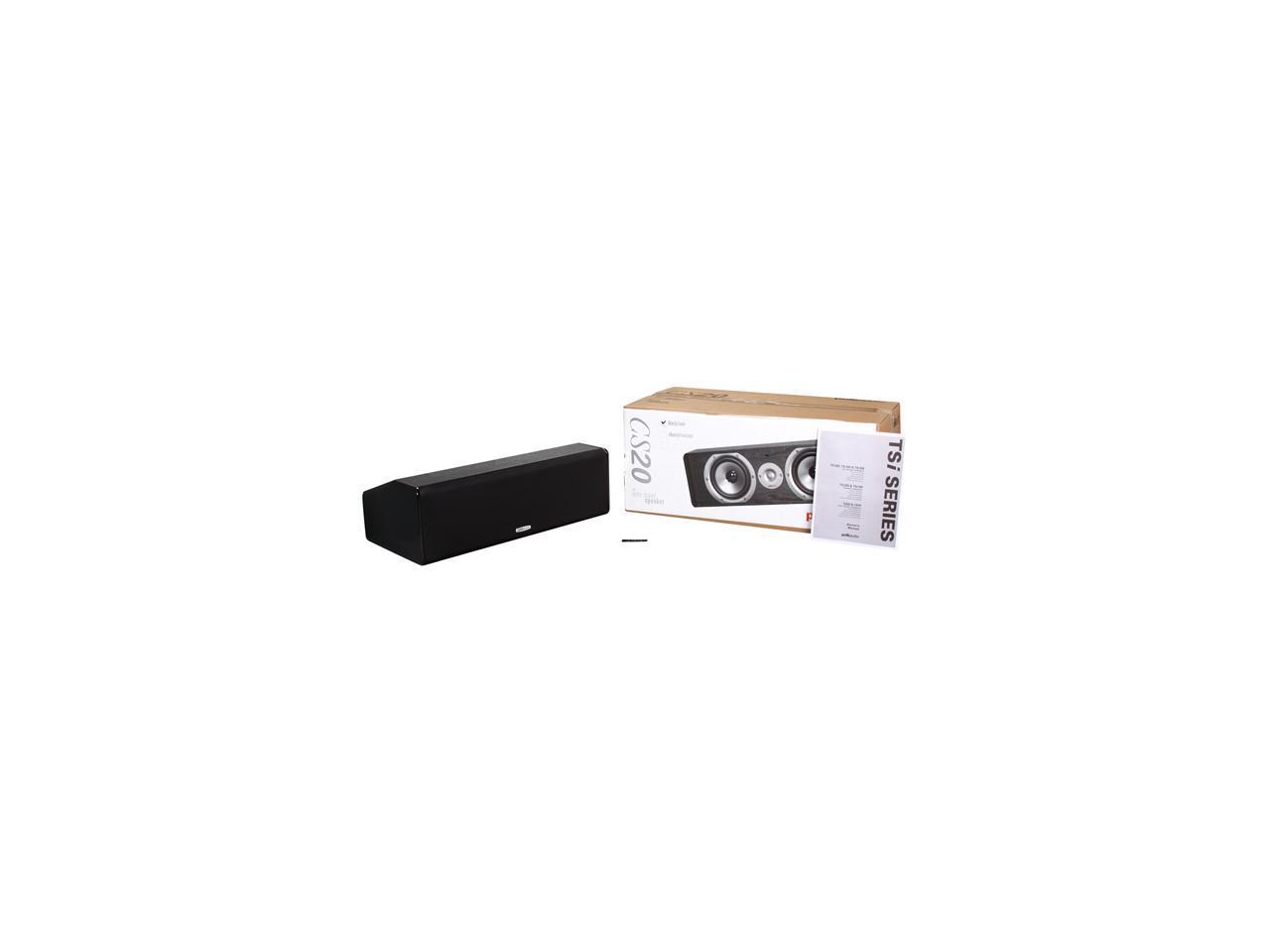 Polk Audio CS20 Black Center Speaker Single