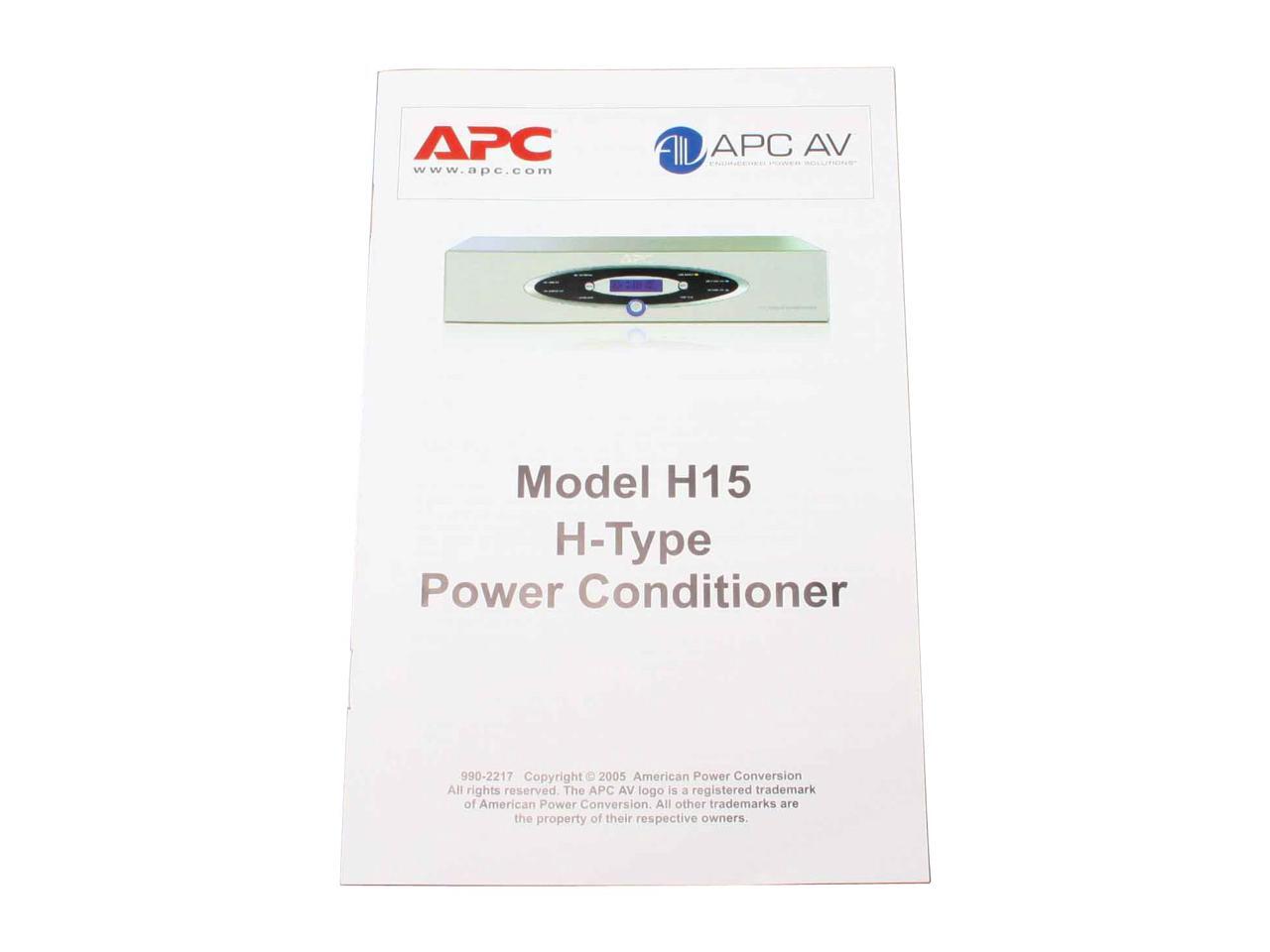 APC H15 AV 1.5 kVA H Type Power Conditioner 120V