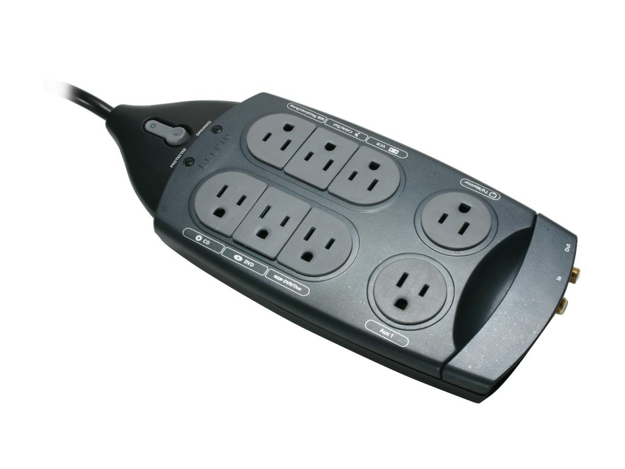Belkin Pure AV F9A823FC08 8Outlet Home Theater Surge Protector