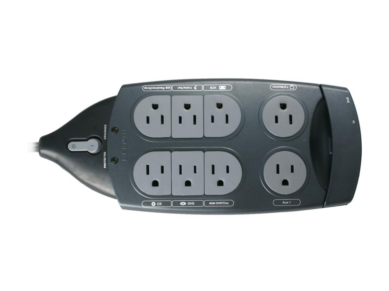 Belkin Pure AV F9A823FC08 8Outlet Home Theater Surge Protector