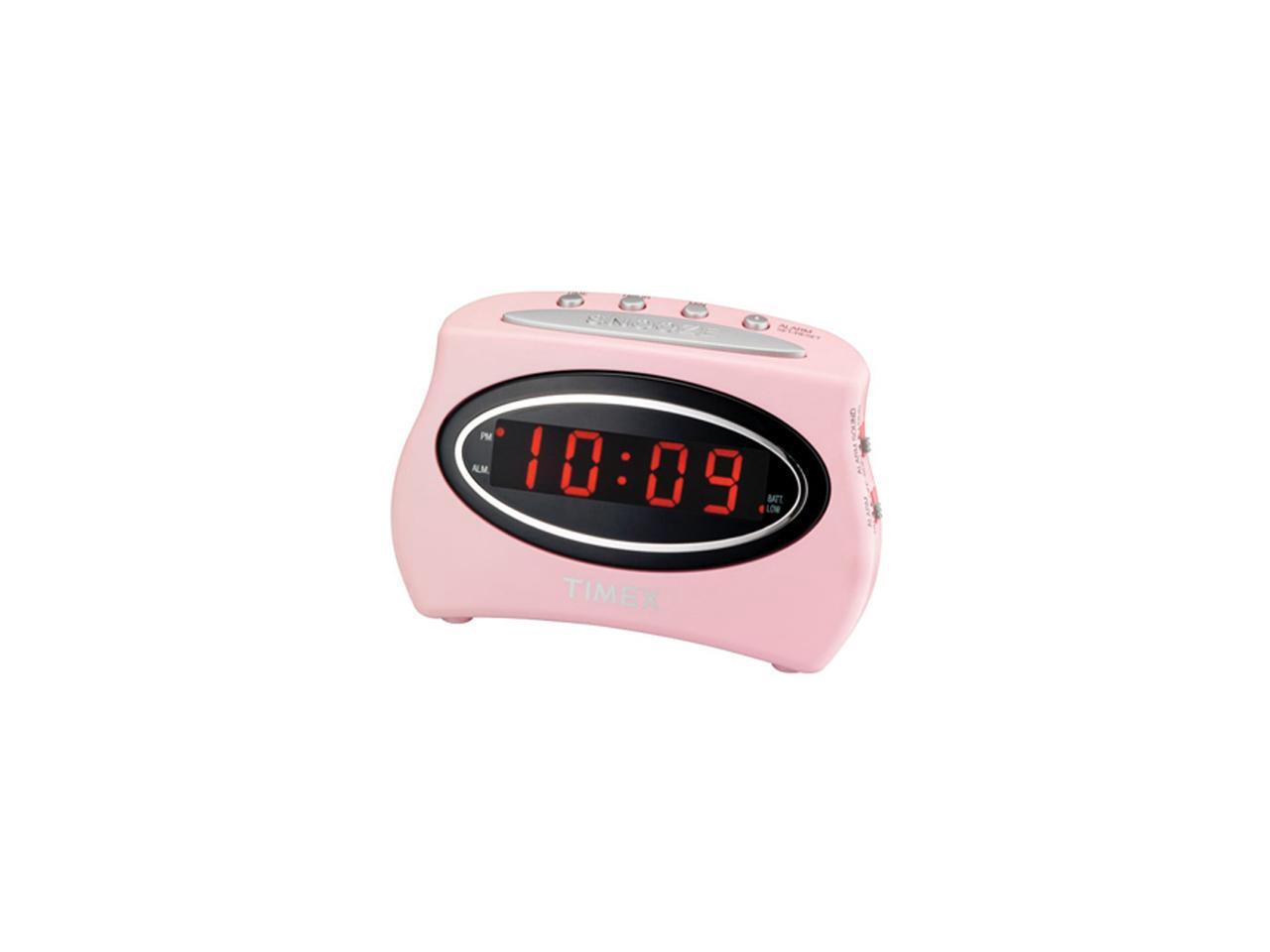 Timex T101P Extra Loud LED Alarm Clock Pink