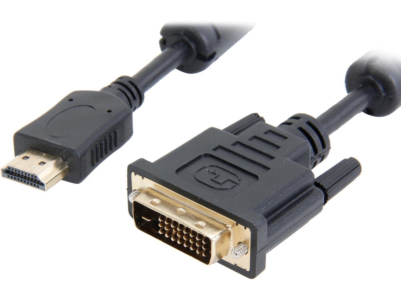 Coboc EA-HD2DVI-10-BK 10 30 AWG High Speed HDMI to DVI-D Adapter w/Ferrite - Newegg.com