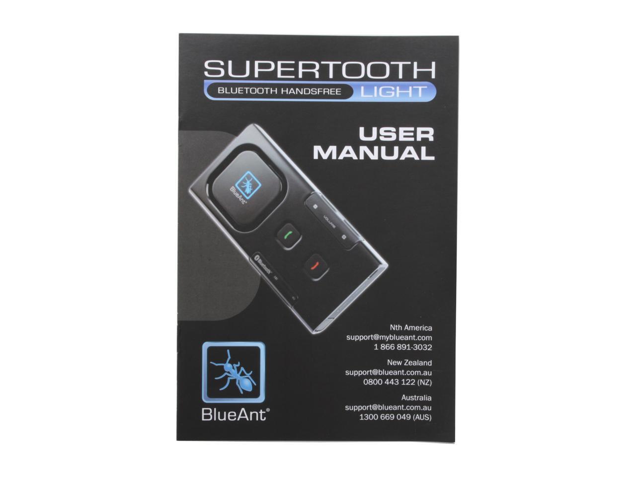 BlueAnt SuperTooth Light Bluetooth Handsfree Speakerphone Black 093744