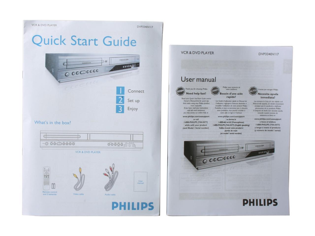 PHILIPS DVP3340V DVD/VHS/VCR Combo Player