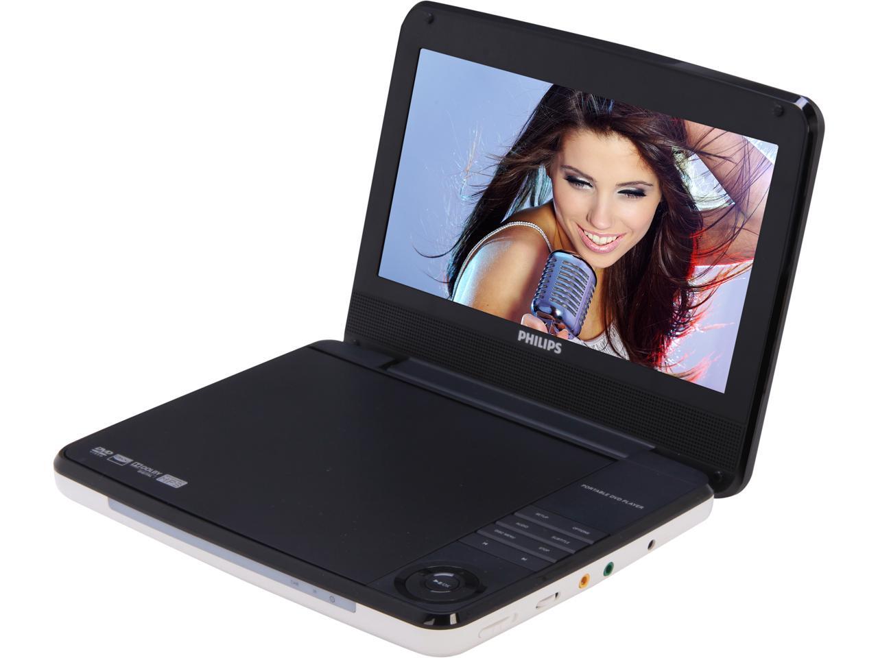 Refurbished PHILIPS PD9000/37 Portable DVD Player without Remote & Car