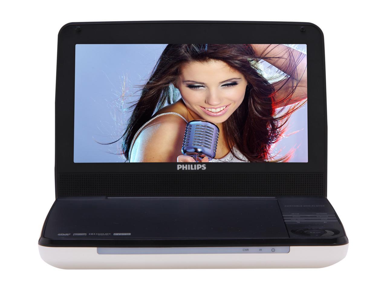 Refurbished PHILIPS PD9000/37 Portable DVD Player without Remote & Car