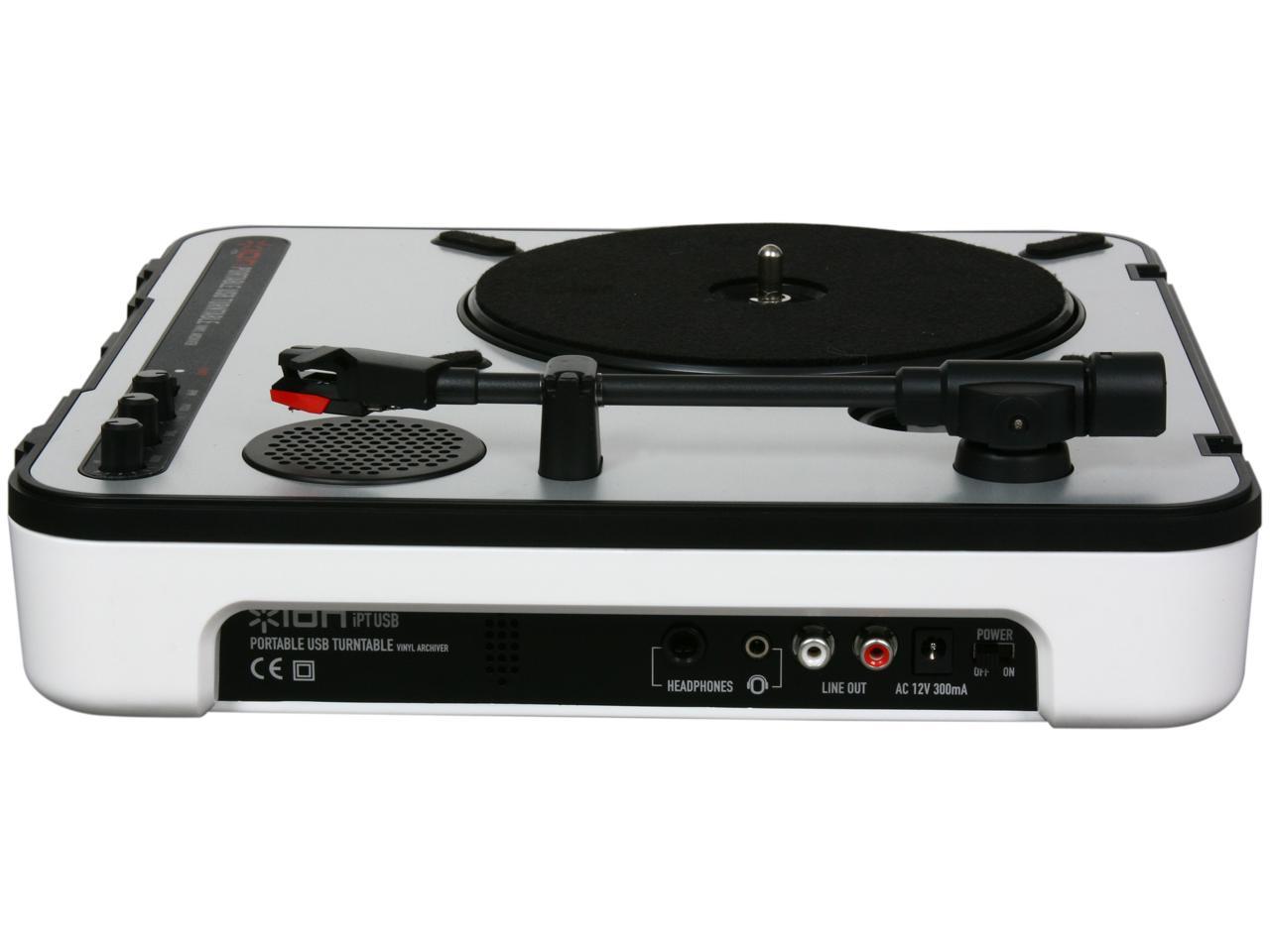 ION iPTUSB Portable Vinyl-Archiving Turntable - Newegg.com