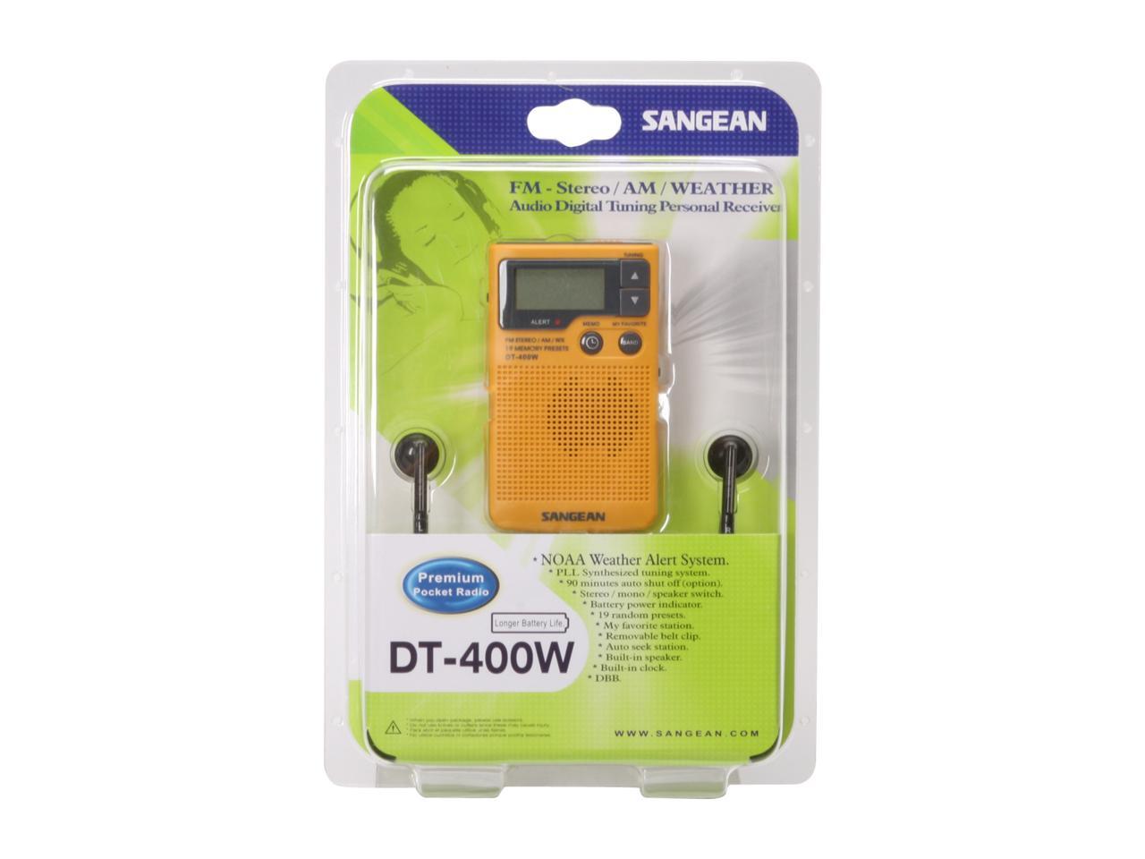 Sangean Digital AM/FM/Weather Alert Pocket Radio DT400W Newegg.ca