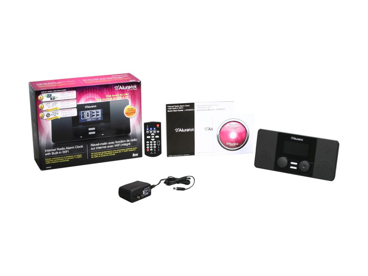 Aluratek Radio Alarm Clock with Builtin WiFi AIRMM02F