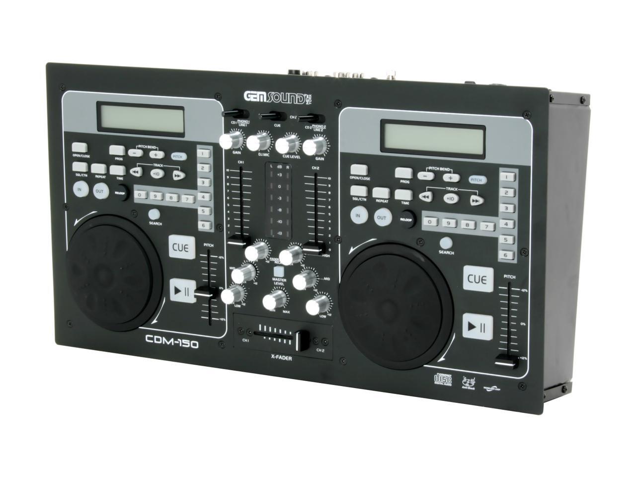 GEM SOUND CDM150 Dual CD Player with Mixer
