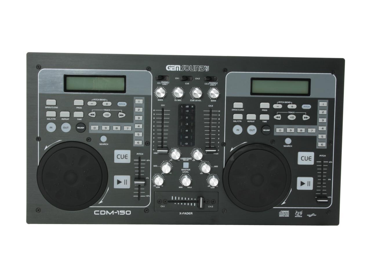 GEM SOUND CDM150 Dual CD Player with Mixer