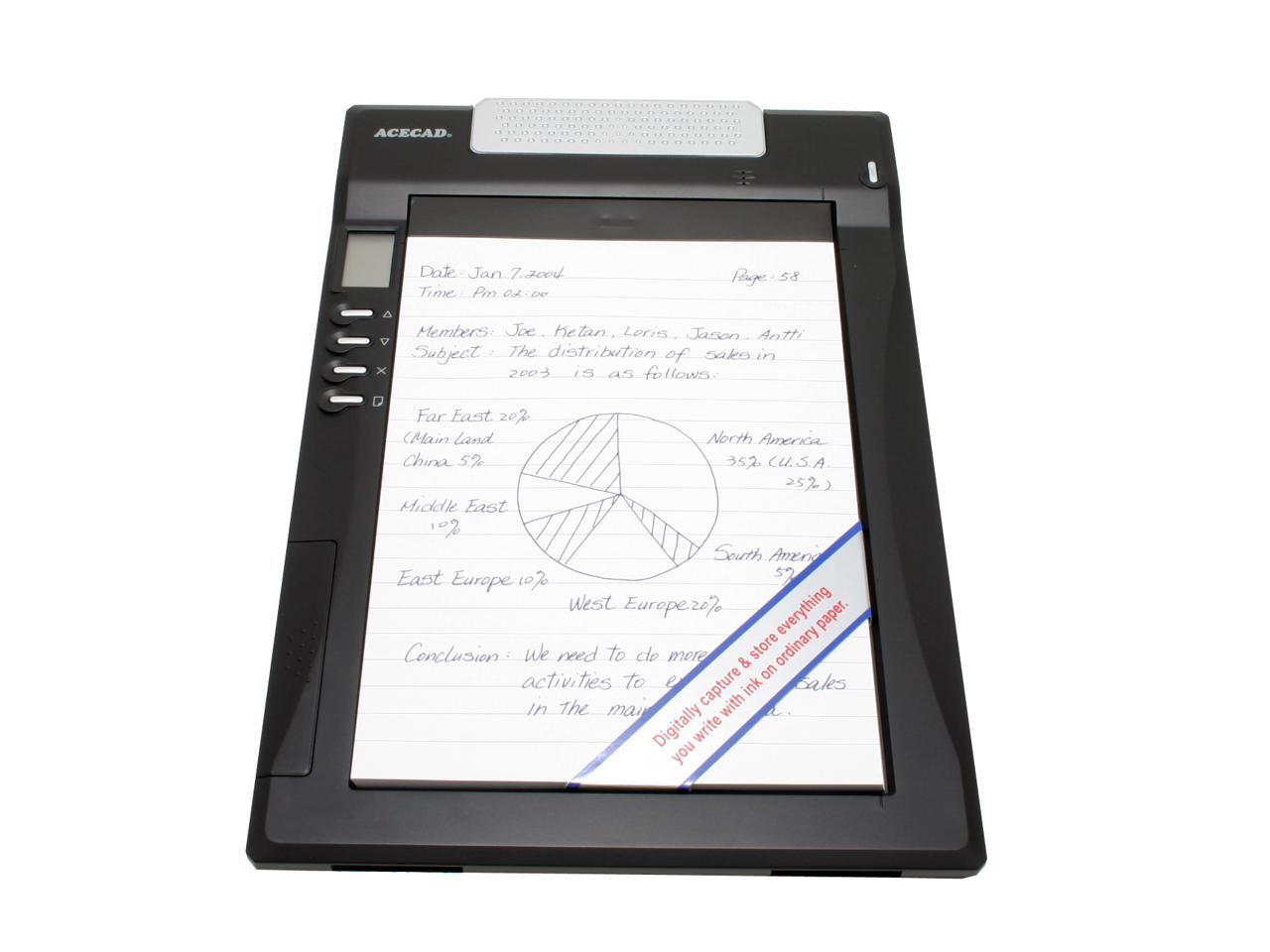 ACECAD Digimemo 692 USB Digimemo Digital Notepad with Memory