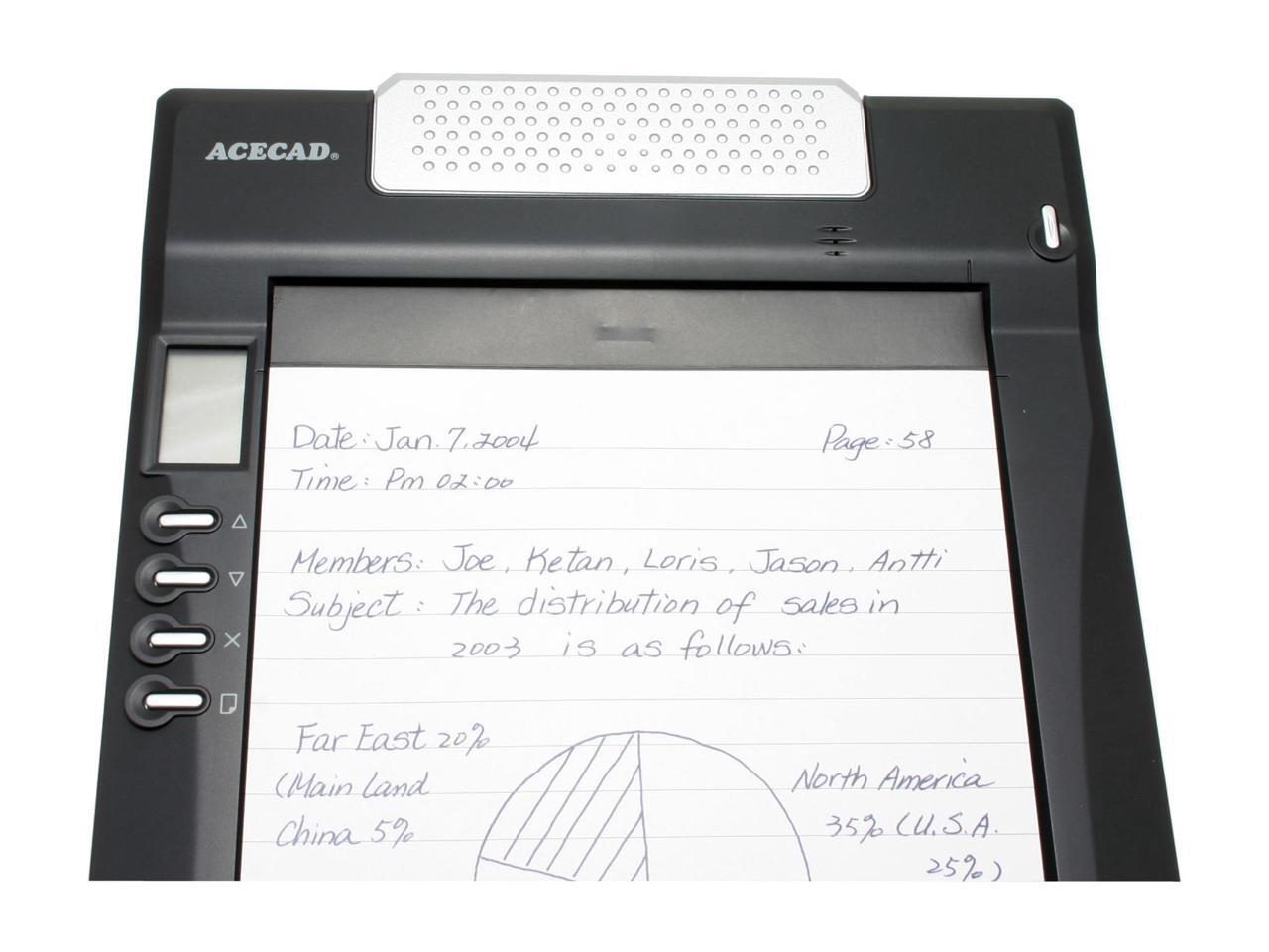 ACECAD Digimemo 692 USB Digimemo Digital Notepad with Memory