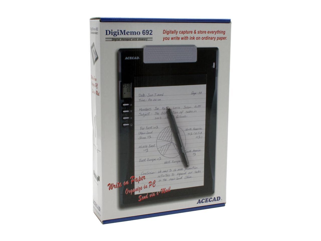 ACECAD Digimemo 692 USB Digimemo Digital Notepad with Memory