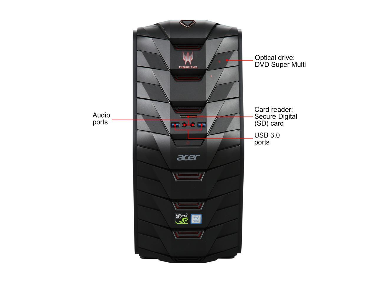 Acer Desktop PC Predator G3710UR11 Intel Core i57400 12GB DDR4 1TB HDD 128 GB M.2 SSD GeForce