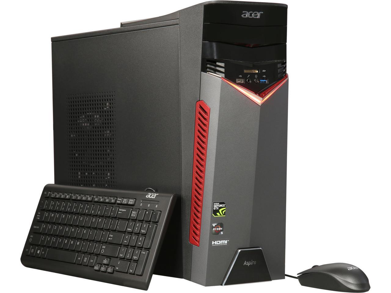Bekostning fordel Etablere Acer Gaming Desktop Aspire GX GX-281-UR11 Ryzen 5 1st Gen 1400 (3.20GHz)  8GB DDR4 1TB HDD NVIDIA GeForce GTX 1050 Windows 10 Home 64-Bit - Newegg.com