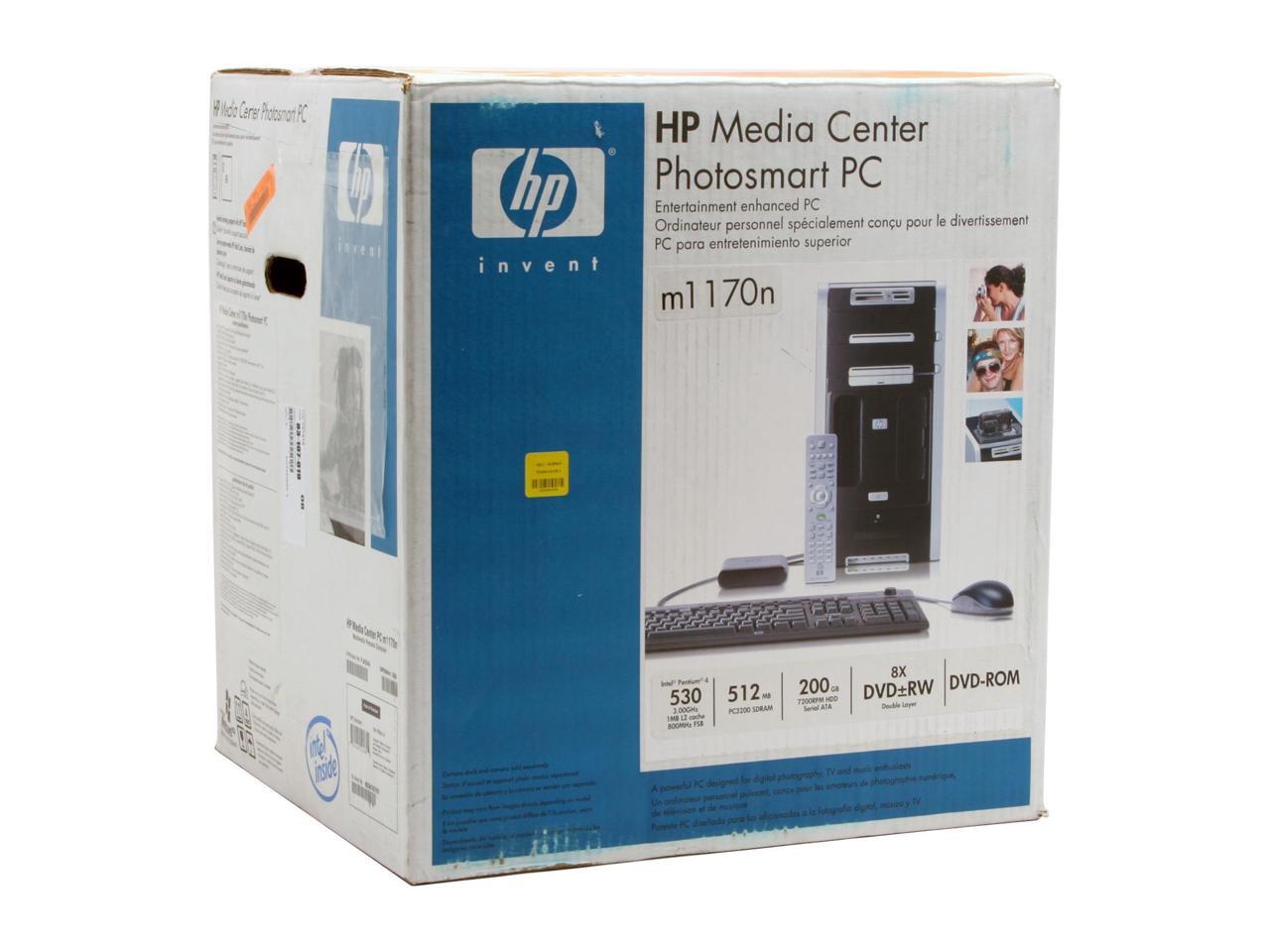 HP Desktop PC Media Center m1170n Intel Pentium 4 530 512MB DDR 200GB