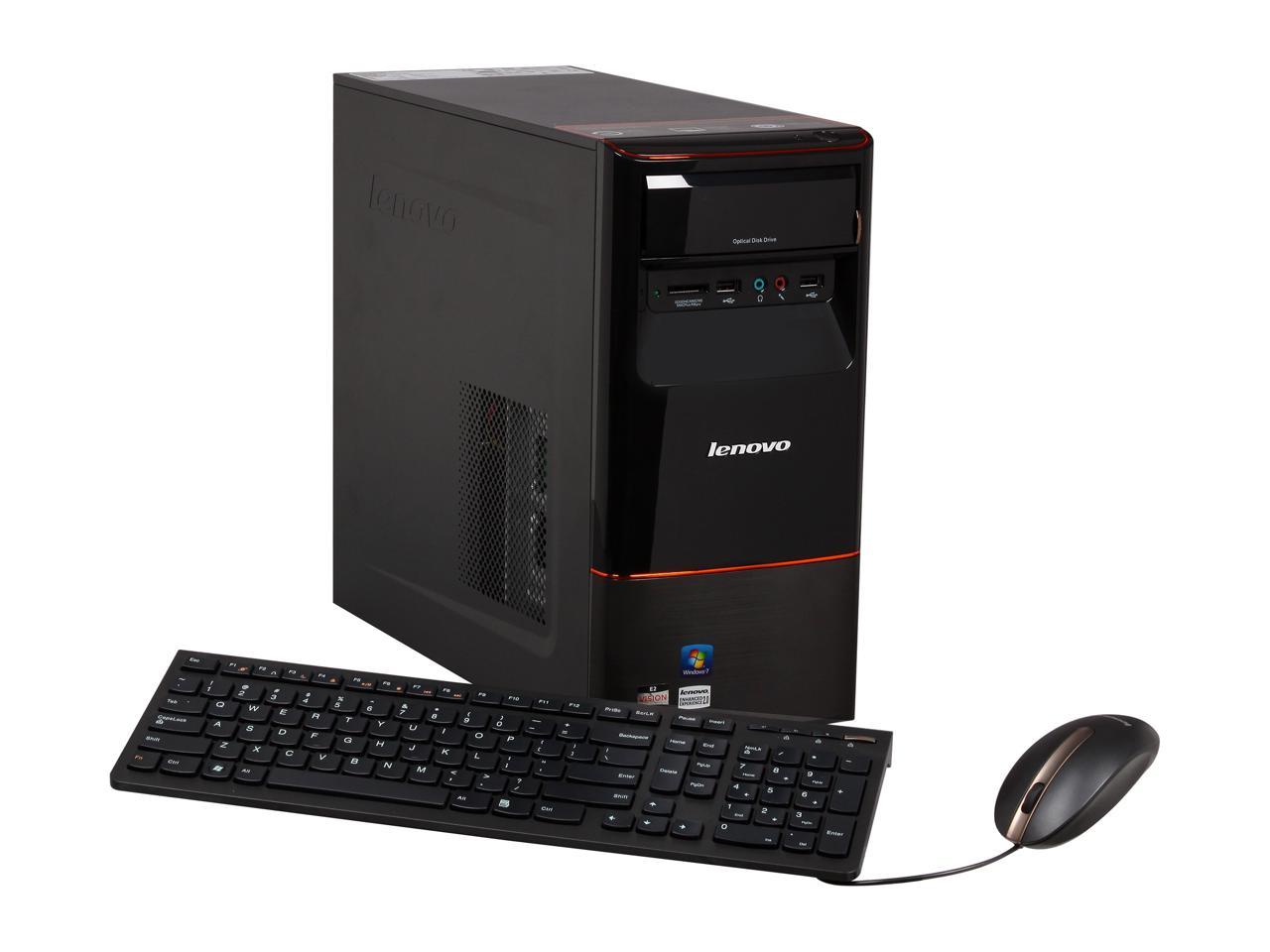 Lenovo Desktop Pc H415 du Amd Dual Core Processor E2 30 2 40 Ghz 4 Gb Ddr3 500 Gb Hdd Amd Radeon Hd 6370d Windows 7 Home Premium 64 Bit Newegg Com