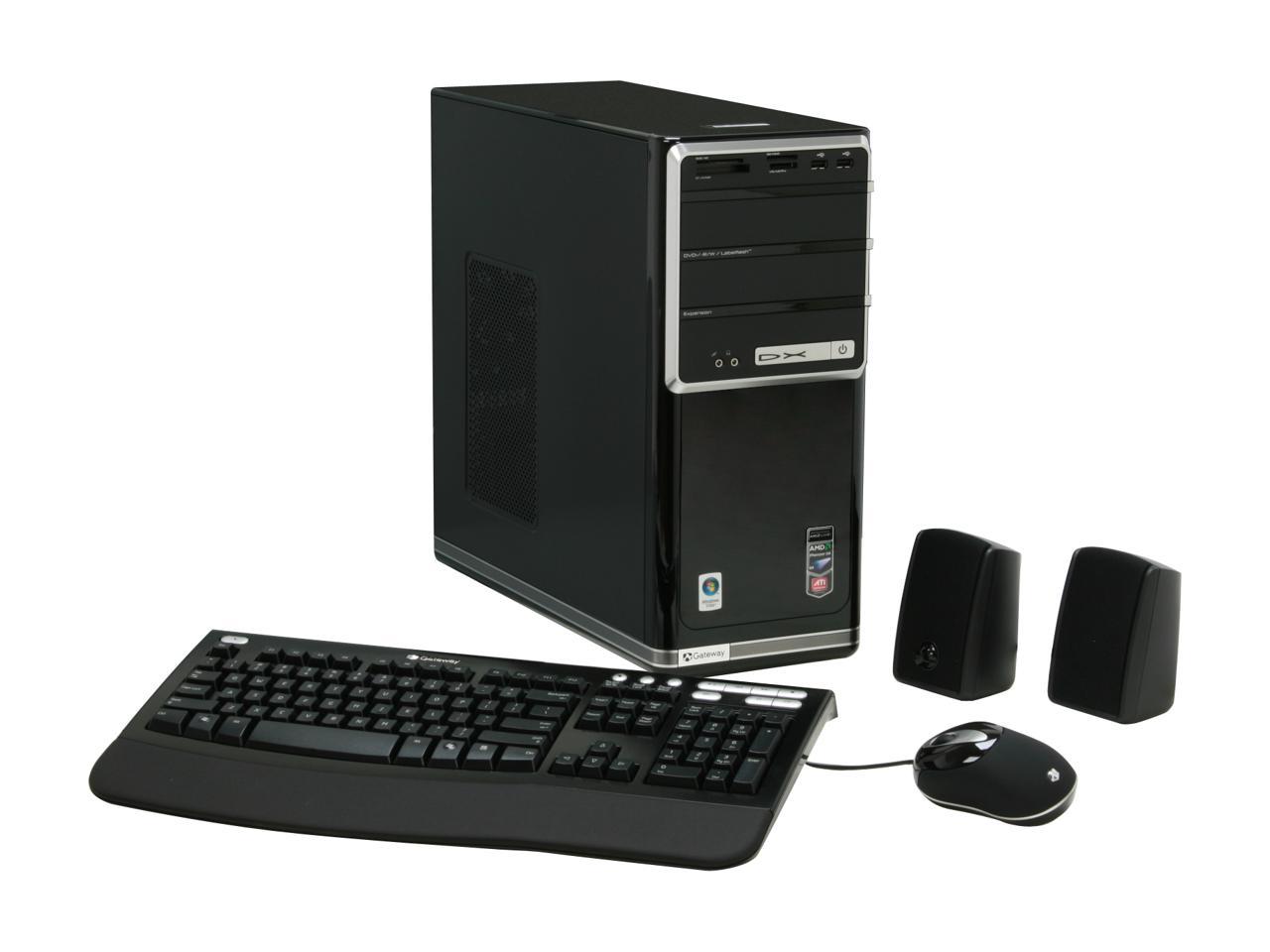 Gateway Desktop PC DX Series DX4200-UB001A Phenom X4 9550 (2.20GHz) 6GB  DDR2 640GB HDD Windows Vista Home Premium 64-bit - Newegg.com