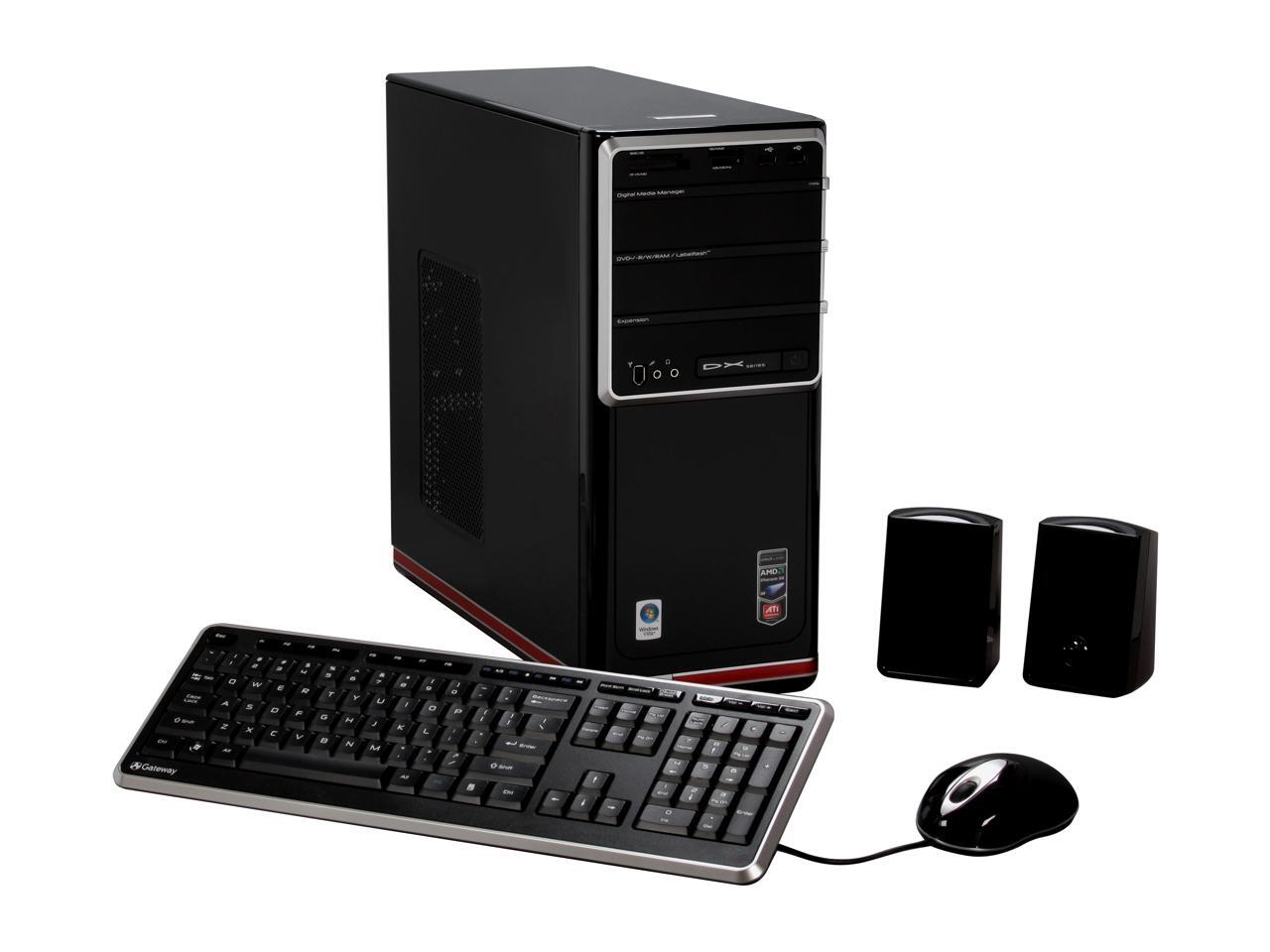 Gateway Desktop PC DX Series DX420009 AMD Phenom X4 9100e 4GB DDR2